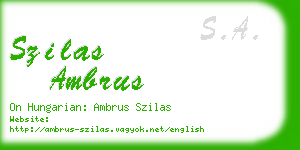 szilas ambrus business card